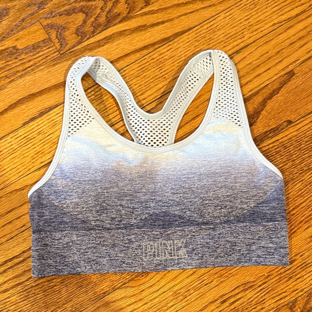 PINK Victoria's Secret Blue Ombre Sports Bra